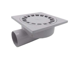 Sjqka Ralo de Piso 200 Mm X Saída Horizontal 75 Plástico Pvc Branco Drenagem Eficiente para Chuveiros e Áreas Úmidas 1 Peça AQUAFORGE (fmy)