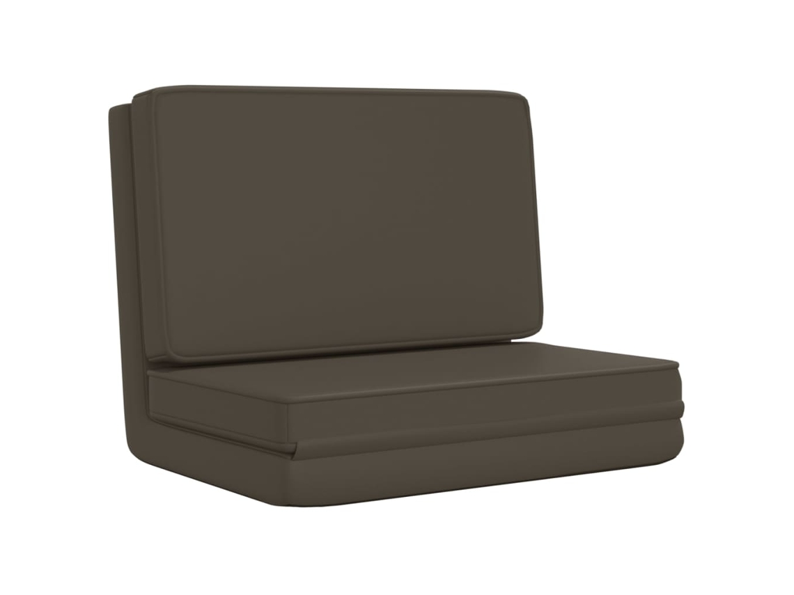 Conjunto 1 Cadeira De Chão Vidaxl Antracite Couro Sintético (190 X 70 X 7 Cm)