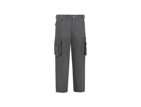 Pantalon Stretch Multicremalleras Gris