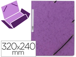 Pasta de Elásticos Q Connect. A4 com Abas Violeta0 Venda Múltiplos 10