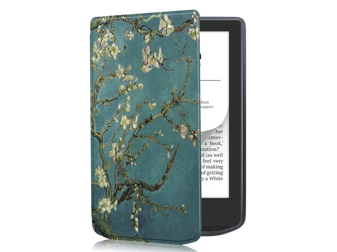 Capa Panoona Para Pocketbook Verse 629, Leve, Fina E Resistente A Impactos, Em Pele Premium Verde Escuro