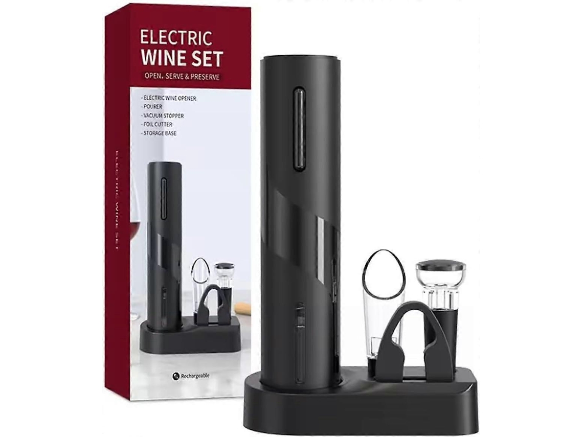 Saca-rolhas Elétrico Automático, 5 Em 1, Recarregável Com Base, Rolha A Vácuo