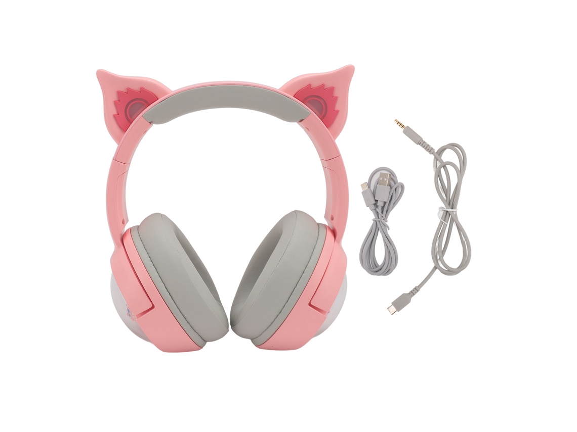 Fones de Ouvido Bluetooth 5.3 LAXISCREED Orelhas de Gato