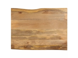Vidaxl Tampo De Mesa C/ Borda Viva 90x80x3,8 Cm Mangueira Maciça