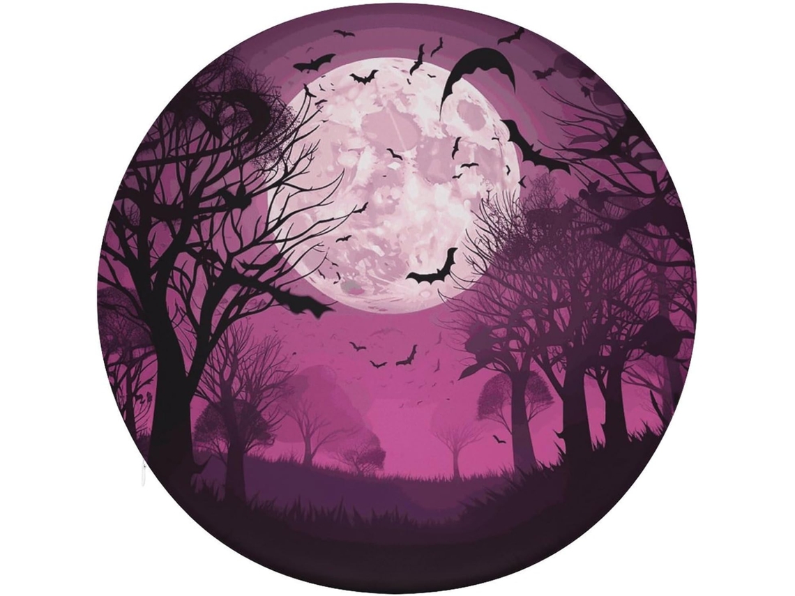 Almofada Redonda Purple Moon Para Cadeira, Antiderrapante, Removível, Para Cadeira, Banqueta, Sofá, Escritório, Cozinha