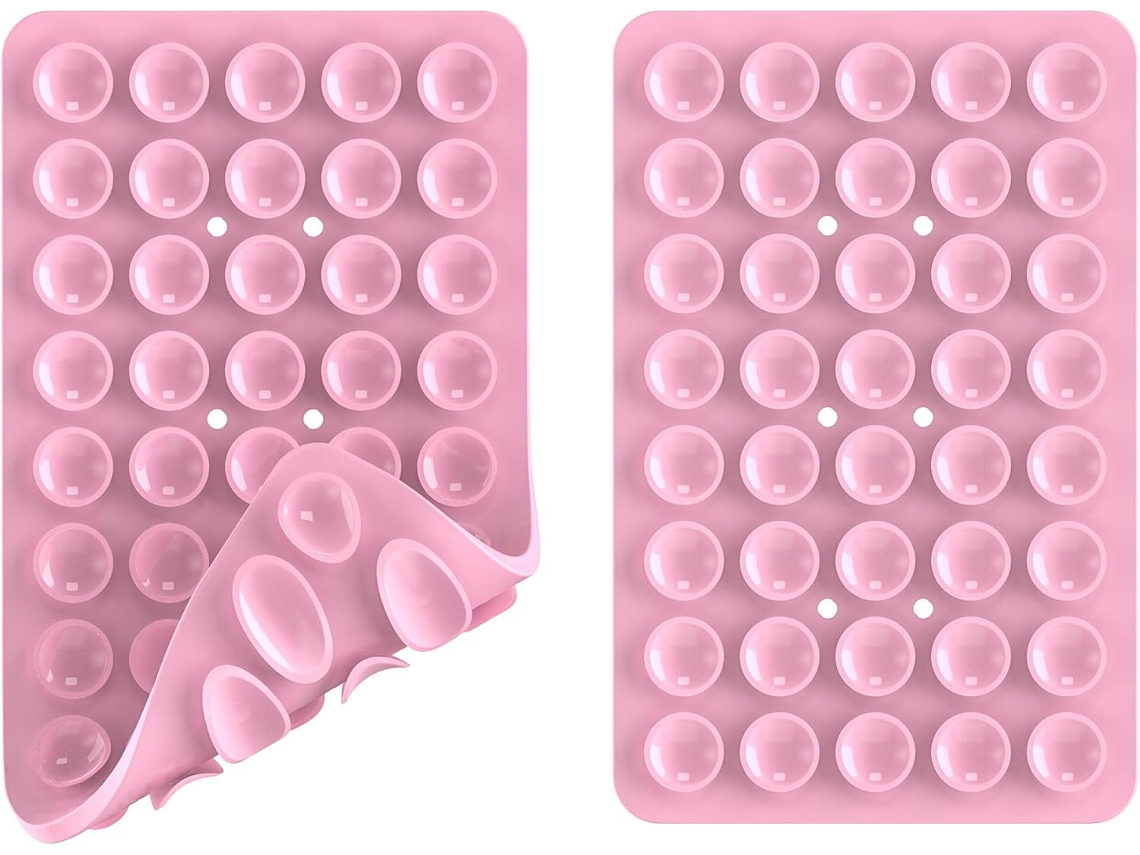 2 suportes rosa claro com 40 ventosas, para selfies e vídeos ZYBLSSBB