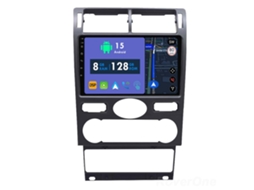 Auto Rádio Carro Bluetooth Autoradio 8GB RAM 128G ROM CarPlay Navegação GPS Ecrã Táctil RoverOne para Ford Mondeo Fusion 3 2000-2007  