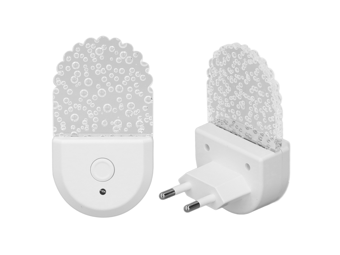 Rebe-2 Piezas Lâmpada Noturna Rgb Led Com Mudança De Cor E Sensor De Luz Embutido 220v Eu Para Quarto Banheiro