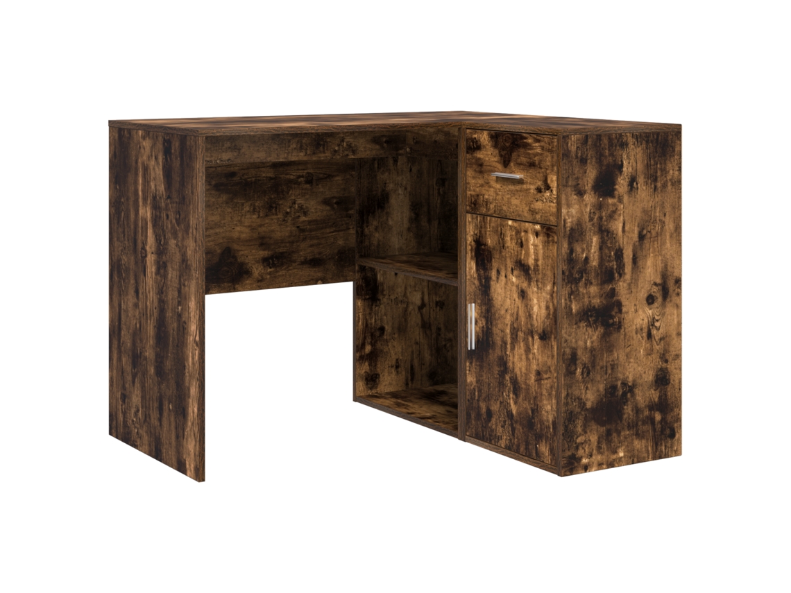 Conjunto 1 Secretária De Canto Vidaxl Castanho Derivados De Madeira (102 X 88 X 75 Cm)