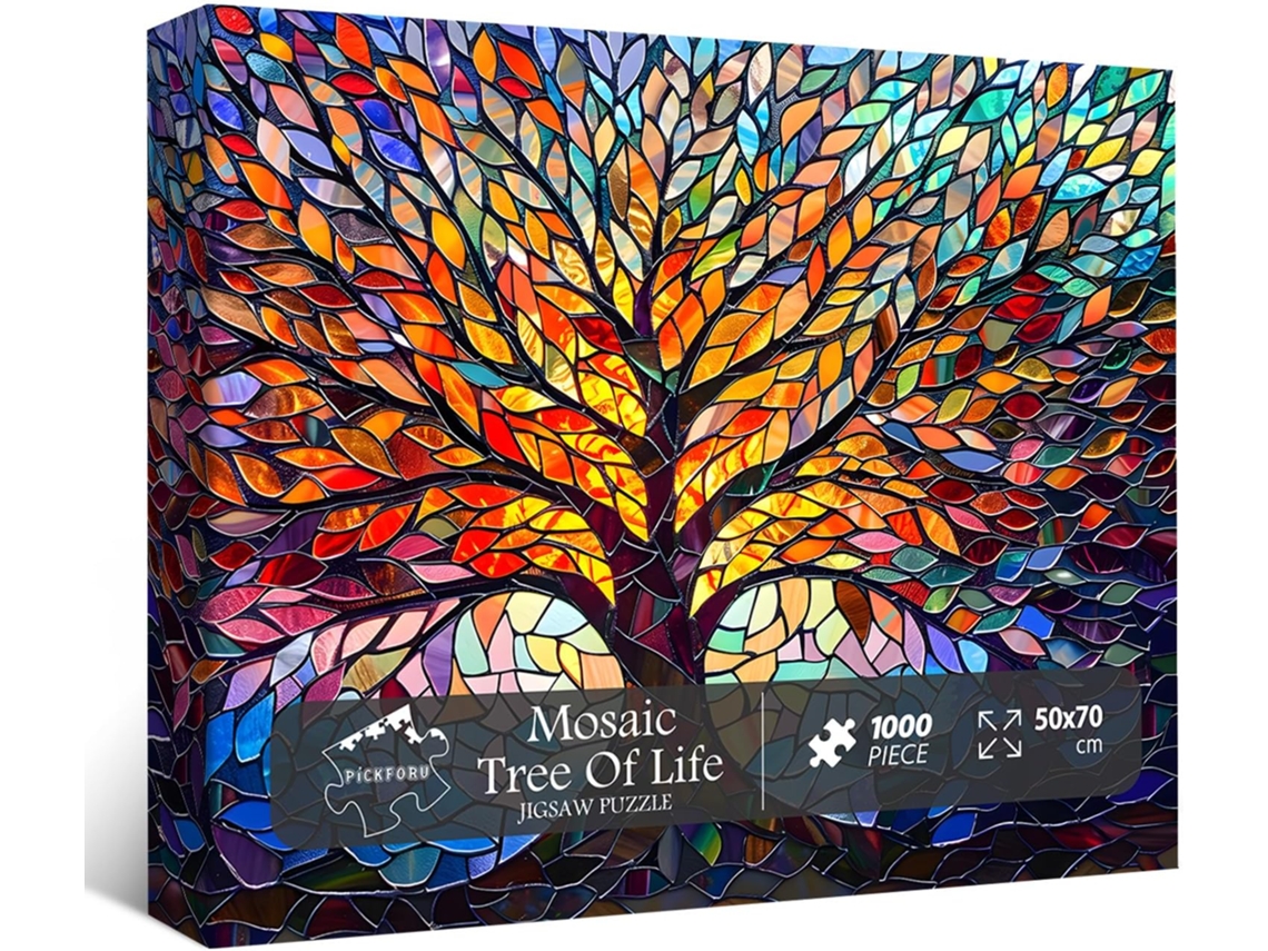 Quebra-cabeça De Vitral Árvore Da Vida Para Adultos, 1000 Peças, Impossível, Difícil (laranja)