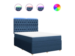 Box Spring Bed, Box Spring Beds Vidaxl Azul Tecido (160 X 200 Cm)