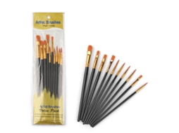 Conjunto De 10 Pincéis Para Pintura A Óleo (plástico De Nylon)