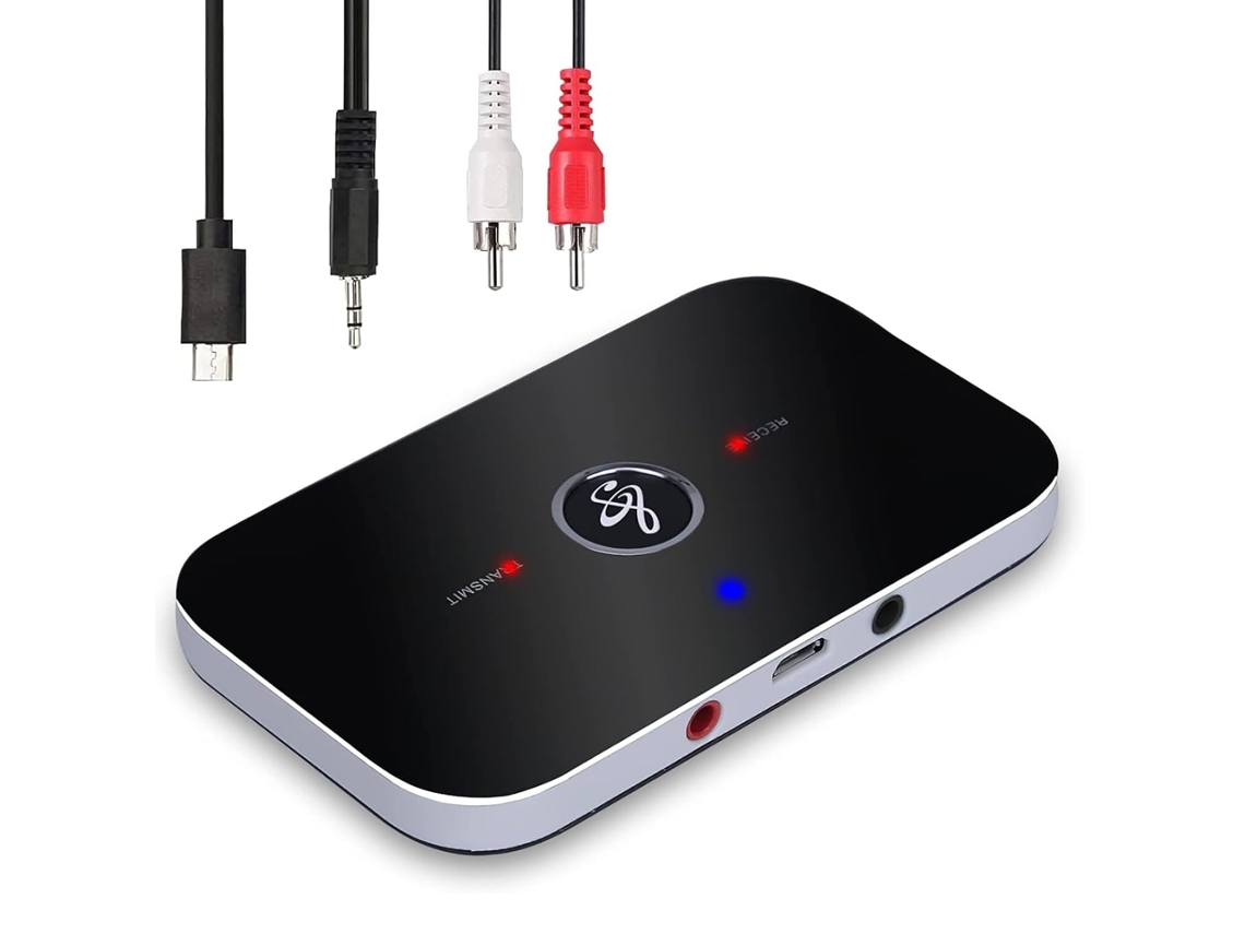 Transmissor e Receptor Bluetooth 5.0 com Cabo Áudio 3,5 Mm AQUAFORGE