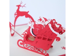 Cartões De Natal 3d, Veados Voadores, Carros, Fazendo Cartões De Bênçãos De Natal Criativos Aquaforge