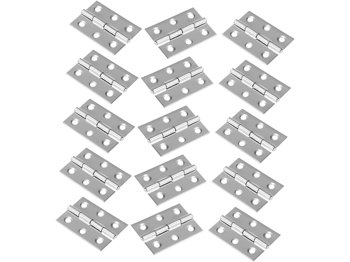 Conjunto De 45 Dobradiças Aço Inoxidável Para Móveis, Resistentes,