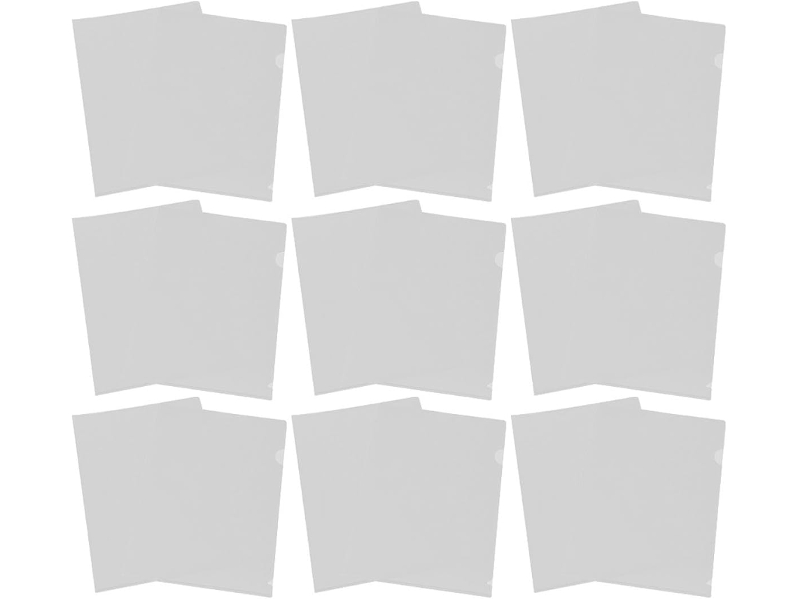 Amosfun 50 Capas Plásticas Transparentes, Compactas E Finas, Decoração Escolar, Organização De Documentos