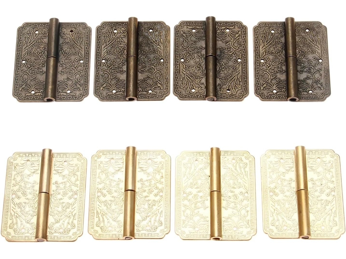 Dobradiça De Cobre Para Móveis 60 * 50mm, Dobradiça Para Porta De Gaveta Armário, Acessórios Decorativos Em Latão Bronze