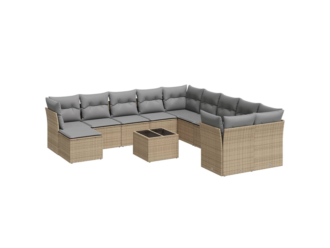 Garden Sofa Set, Garden Sofa Sets Vidaxl Bege Rattan / Vime (n/a)