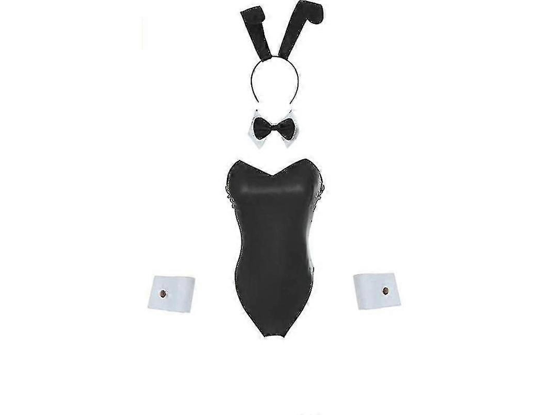 Fantasia De Coelho Feminina, Lingerie E Cauda, ​​body, Roupa De Dramatização, Conjunto De Fantasia De Coelho Para Halloween E Natal Olysi Shop