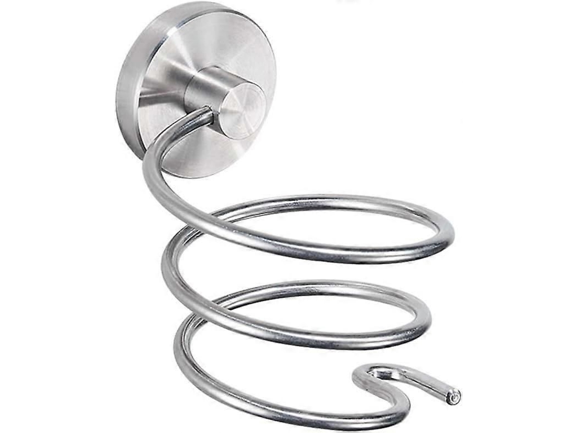 Suporte de Parede para Secador Cabelo com Acabamento Escovado, Aço Inoxidável Cromado C Abelo, Cabo GOKOCO