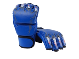 Omni-guantes De Boxeo De Media Palma Para Hombre Y Mujer Con Brazalete Ajustable Estilo Garra De Tigre Azul