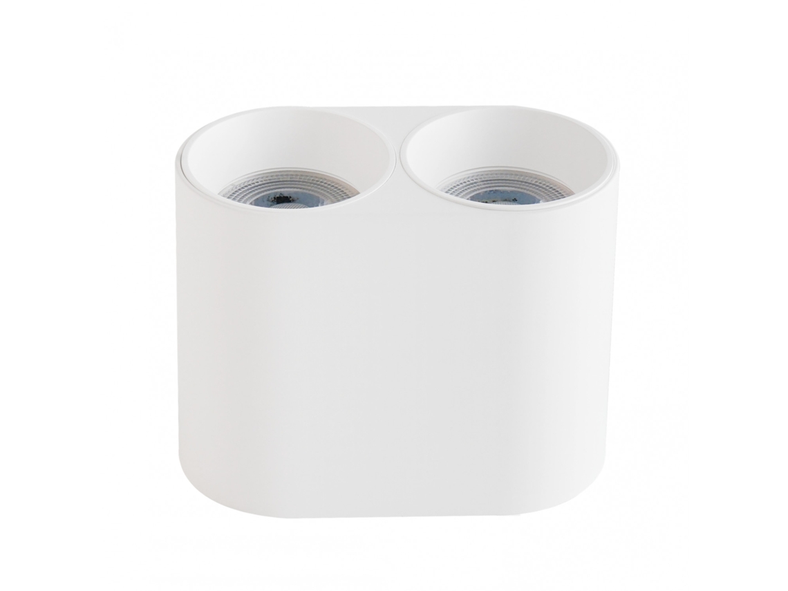 Aplique De Teto Circular Duplo Traxim Branco
