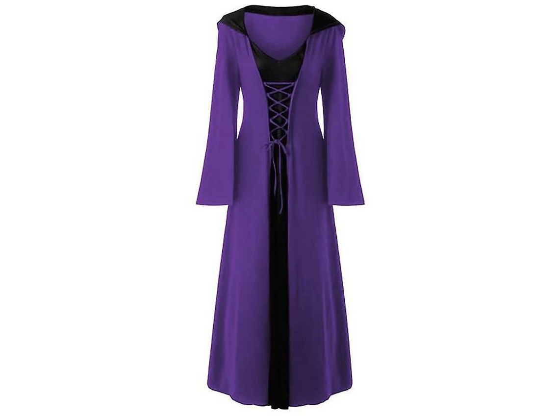 2026 vestido Gótico Medieval Renacentista para Mujer Con Capucha Y Mangas Largas de Halloween