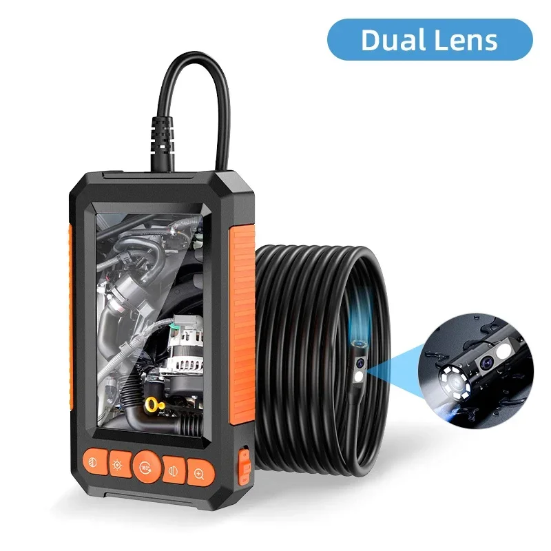 Câmera Endoscópica De 2mp (lente Dupla, 1m), Tela Ips De 4,3 Polegadas, À Prova D'água, Adequada Para Inspeção De Dutos E Reparos Automotivos.