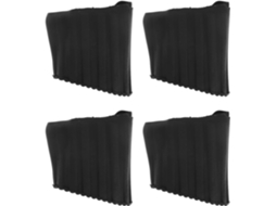 Conjunto De 4 Almofadas De Borracha Antiderrapantes Para Escada Extensível, Pretas.