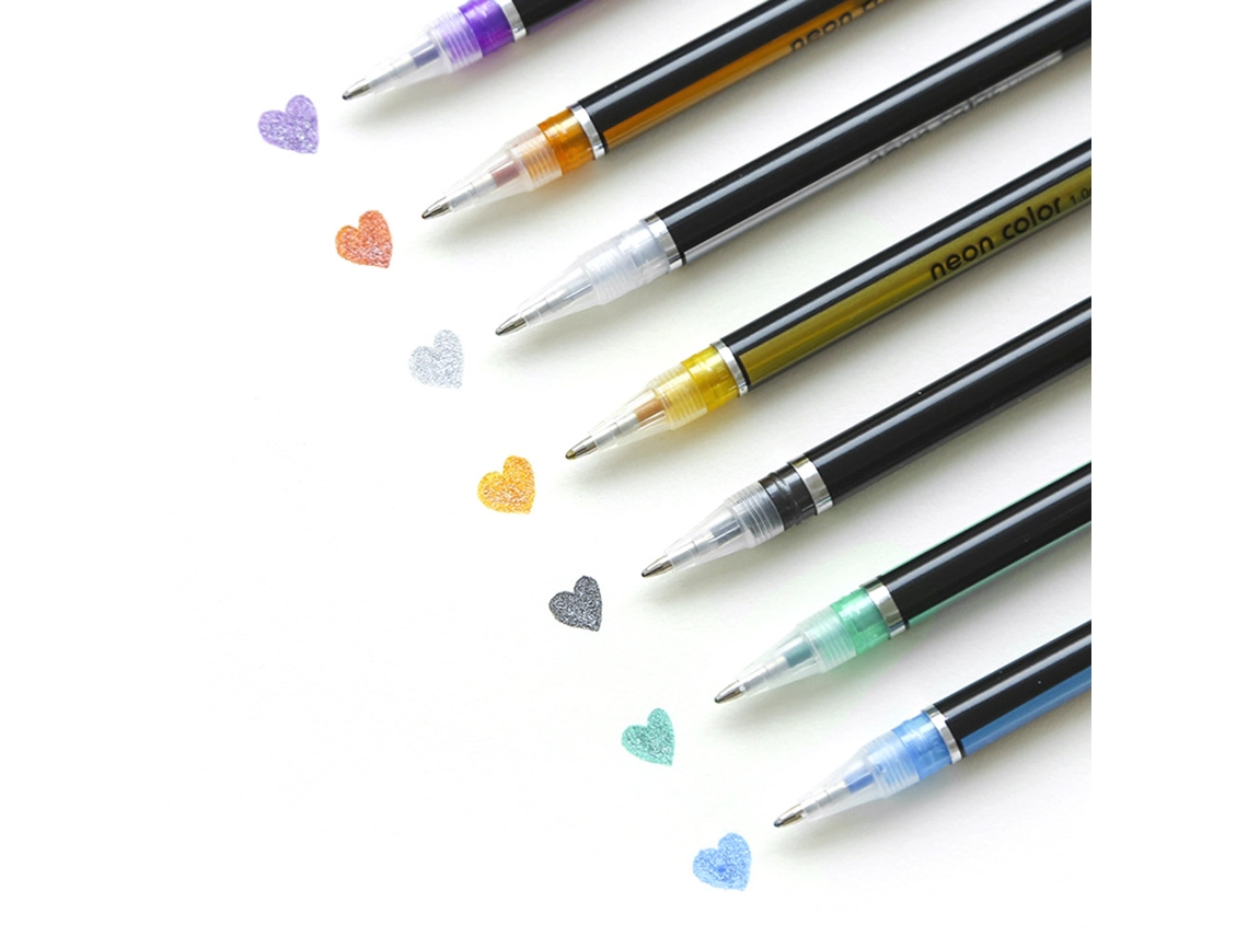 Rotulador De Gel Arcoíris Multicolorido Com Ponta Redonda E Cabo Para Scrapbooking, Desenho, Pintura E Estudantes