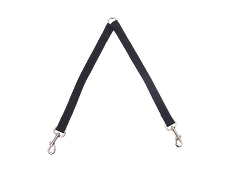 Acoplador Divisor de Trela Ajustável para Cães Duplos para Arnês Preto LAANCOO