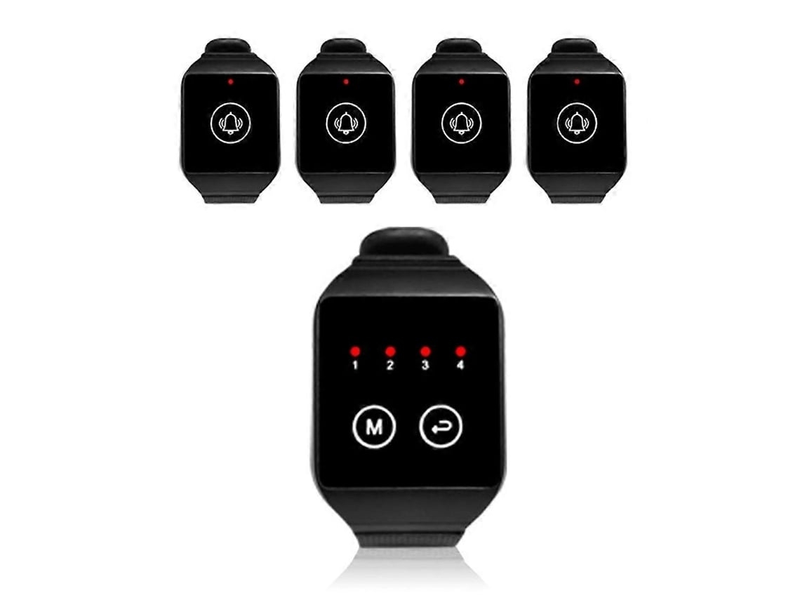 Receptor de Campainha Sem Fio de 1 a 4 para Chamada de Garçom, Restaurante, Casa, Clínica Odontológica, Escritório, Conferência. Brilvibera_ozo