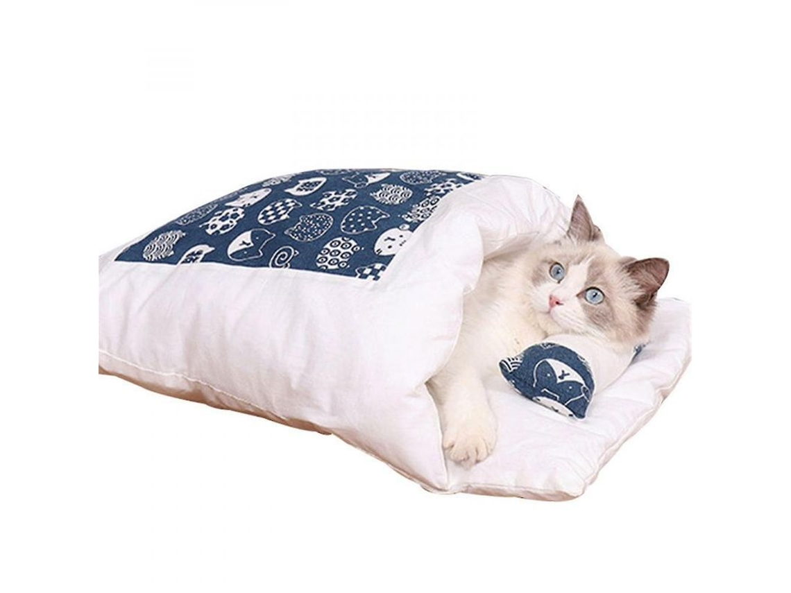 Rebe cama para Gato Dormitorio Térmico Invierno Removable Diseño Cueva Mascota Pequeña Yxu L a