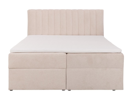 Cama continental ARAO VENTE-UNIQUE Bege 180x200 cm -  - Com sommier