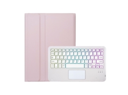 Capa Com Teclado Bluetooth Para Ipad 9.7/air2/pro 9.7 Com Retroiluminação, Verde E Branco
