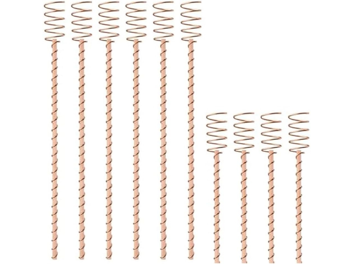 Conjunto De 10 Estacas De Cobre De 34 Cm Para Eletrocultura De Plantas, Antenas De Gokoco (13,5 Polegadas)