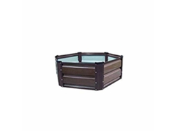 Canteiro de Jardim em Aço Galvanizado GARDIUN Grove Hex II 124x124x26 cm Painéis para Floreira Formato Octogonal Cor Castanho