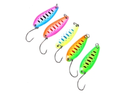 Sequins Lure (bait Luring Fish, Multi-color Bionic) 5pcs Sequins Colorful Willow Leaf 5g/4cm For Topmouth Culter, White Bream, And Horse Mouth