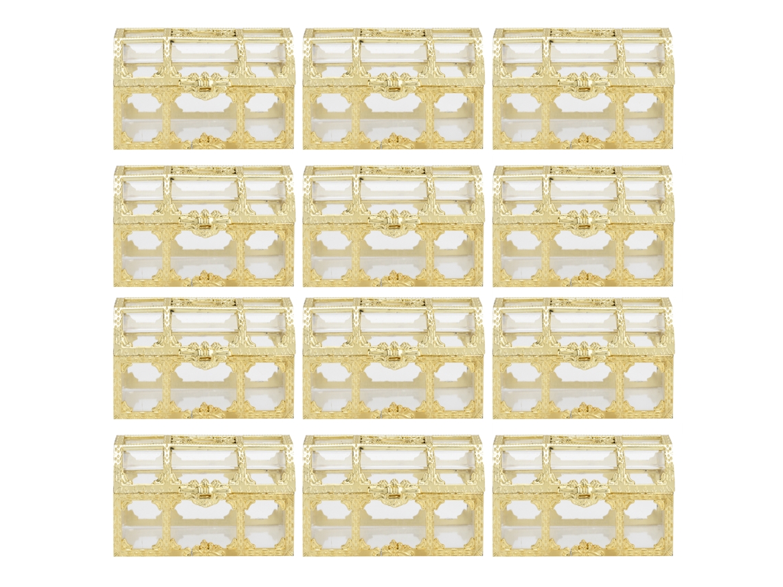 12pcs Caixas de Doces de Plástico Ecológico com Design Hollow Out | S/MARCA
