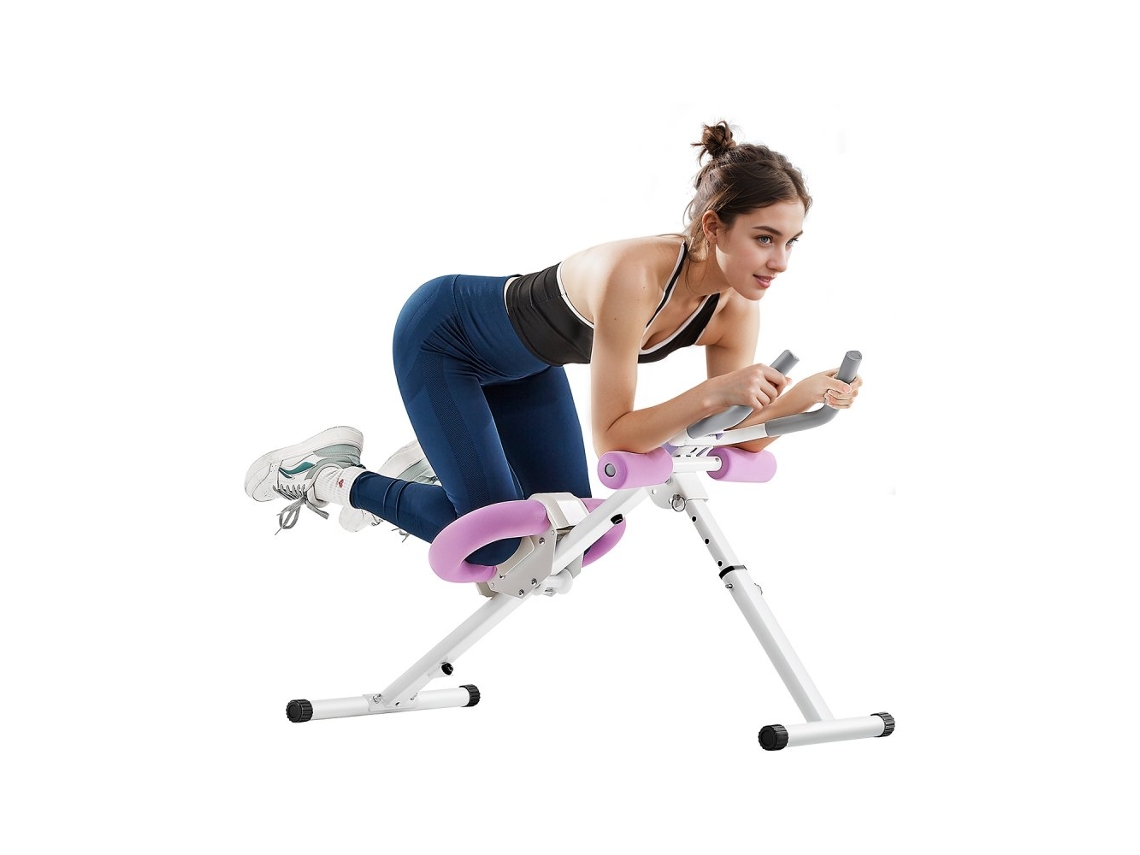Conjunto De Equipamentos De Abdominais Com Estrutura Dobrável, Ajuste De Intensidade E Suporte Lombar Tekmaquinas