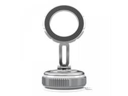 Suporte Magnético Para Celular Veicular Com Ventosa Giratória De 360 ​​graus, Compatível Com Iphones 16, 15, 14 E 13 Polegadas, Cor Prata.