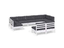 Garden Lounge Set, Garden Lounge Sets Vidaxl Branco Madeira De Pinho (n/a)