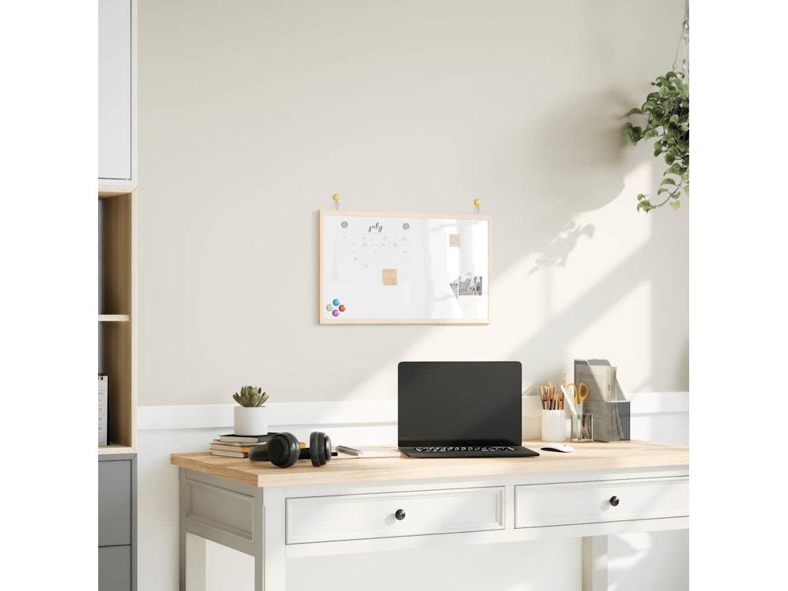 Vidaxl Quadro Branco Magnético Com Estrutura Em Madeira De Pinho Maciço 60x40 Cm