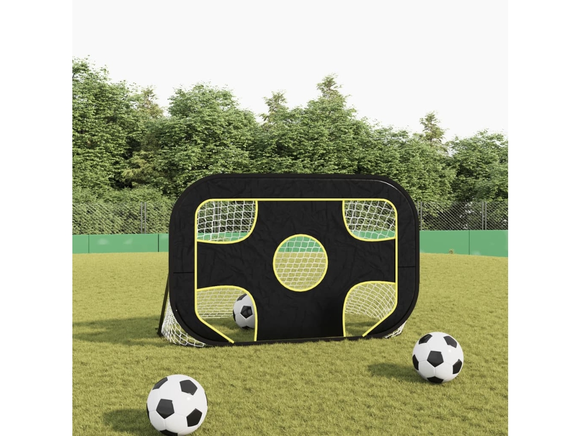 Vidaxl Rede De Baliza De Futebol Com Alvo 120x80x80 Cm Poliéster