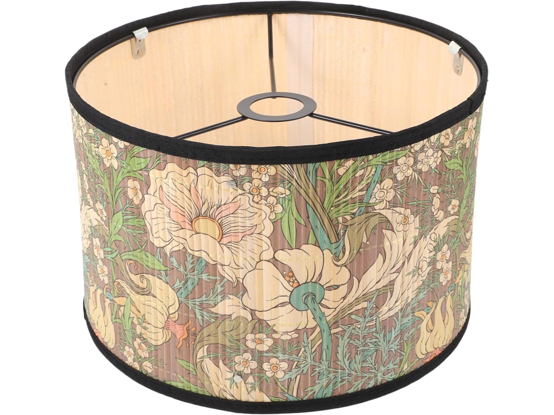 Luminária Pendente de Bambu Natural para Soquete E27, Elegante e Refinada, Ideal para Quartos e Residências. SFUSHOS