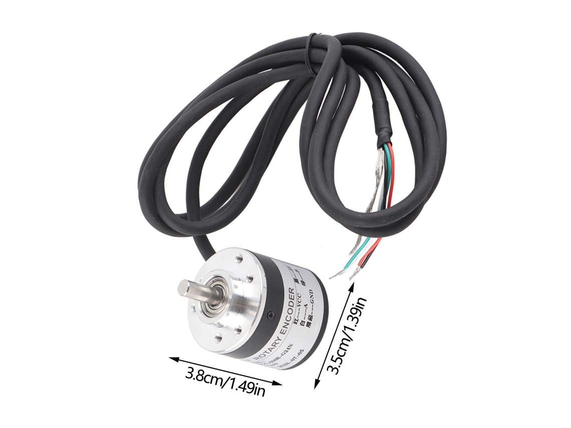 Encoder Magnétoélectrique Rotatif Incrémental 600p/r, 5v‑24v, 2 Phases Ab, Arbre 6mm