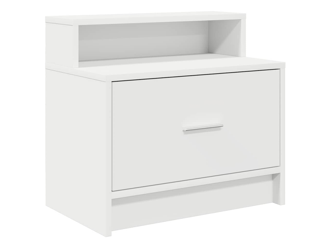 Bedside Cabinet, Bedside Cabinets Vidaxl Branco Madeira Processada (n/a)