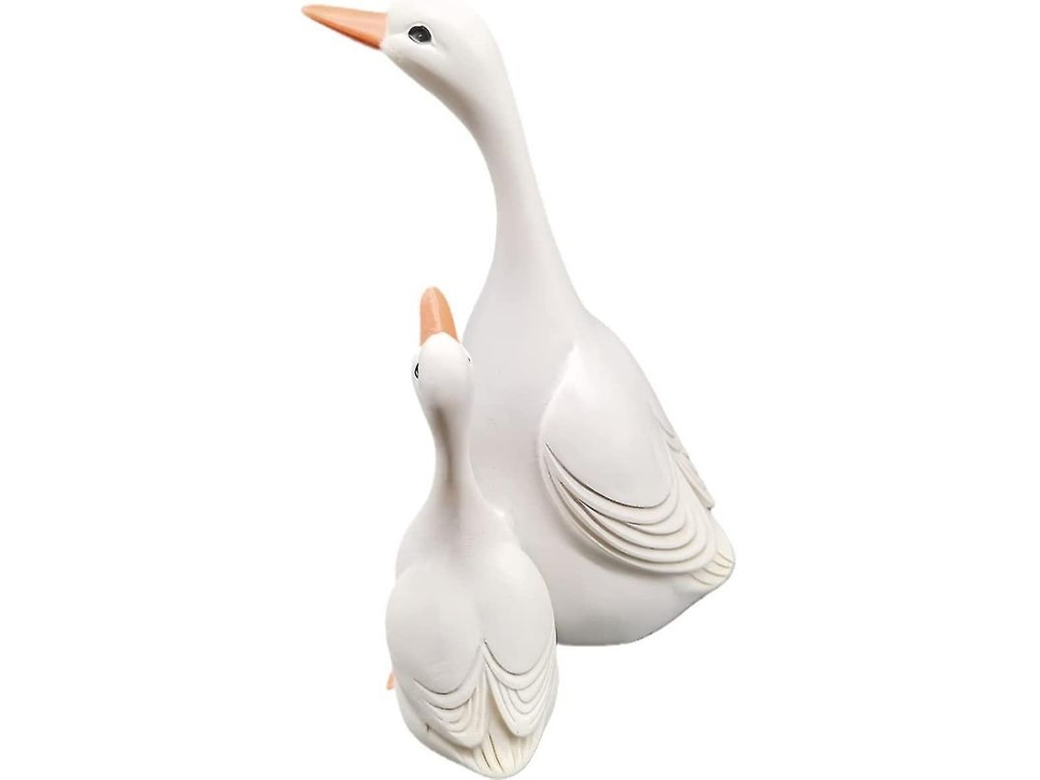 Figuras Decorativas Pato Mãe e Filho, Sala de Estar, Presente de Decoração | S/MARCA