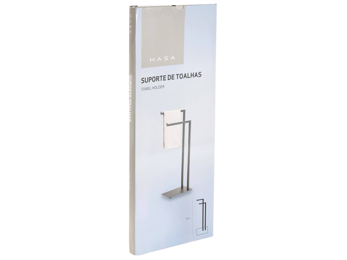 Suporte De Toalhas Preto Kasa