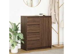 Aparador con Cajones 71x35x84cm Madera Roble Marrón Deriv.